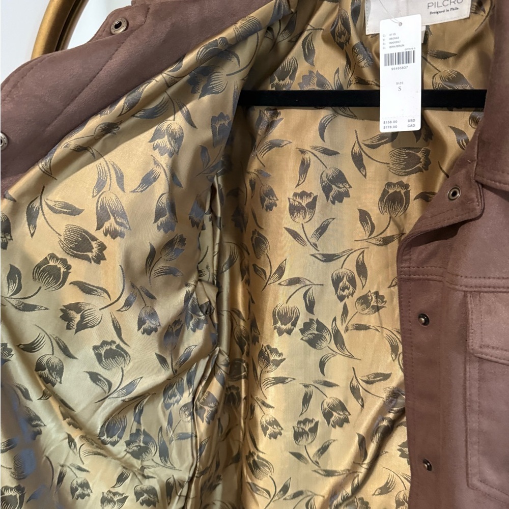 NWT The Tillie Relaxed Faux-Suede Shacket by Pilcro - Picture 6 of 11